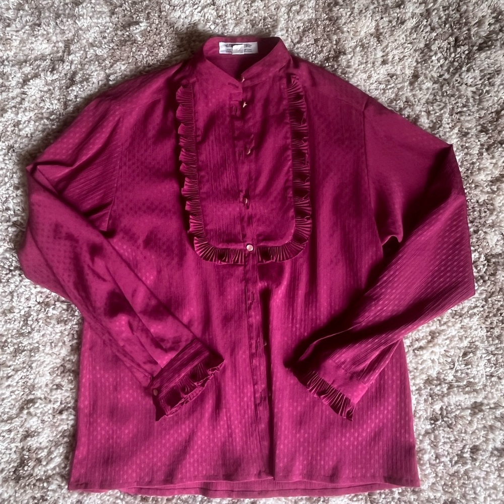 Vintage Jaeger London  Ruffle Button Down